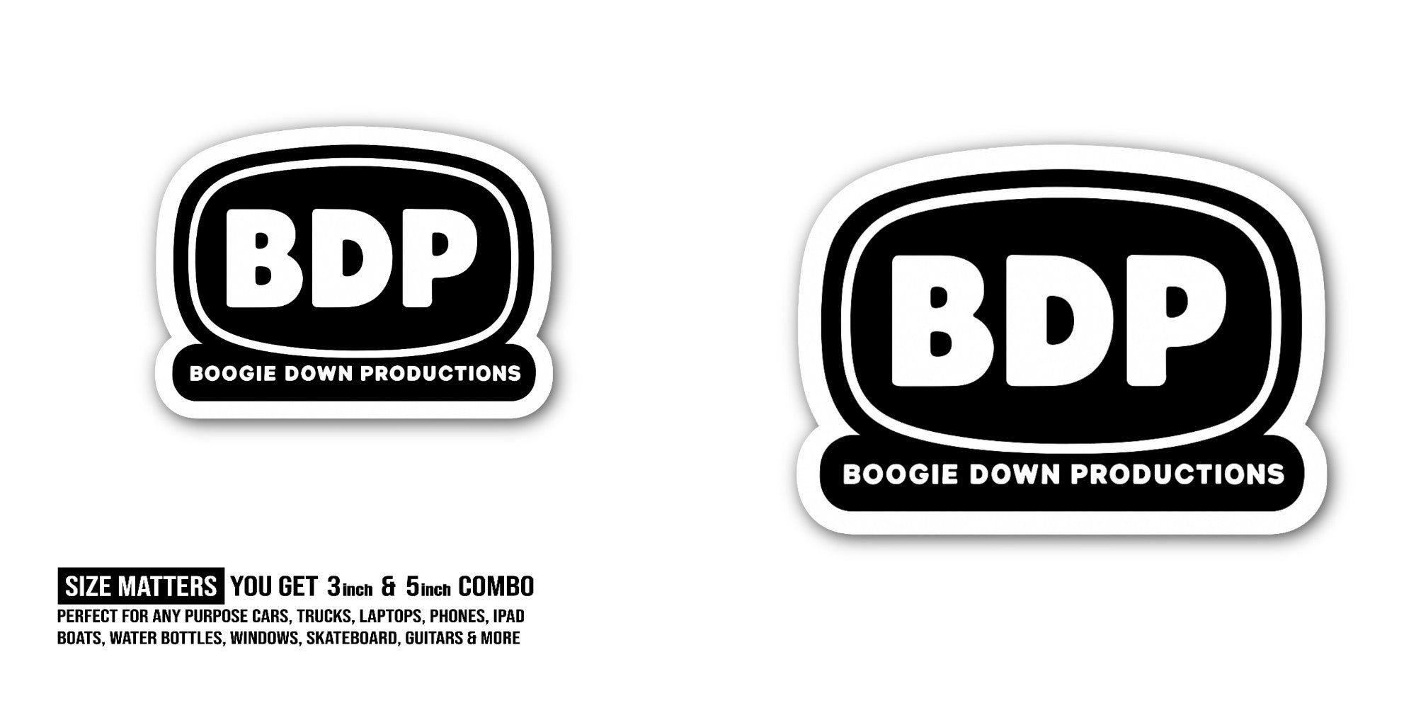 B00GIE DOWN PRODUCTIONS Sticker, Waterproof Vinyl Decal Sticker Indoor Or Outdoor 2 (Pieces) 3" and 5"