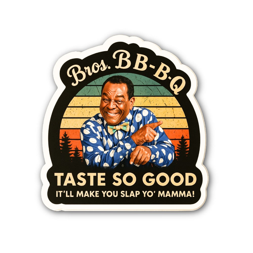 Bros. BB-B-Q TASTE SO GOOD Sticker, Waterproof Vinyl Decal Sticker Indoor Or Outdoor 2 (Pieces) 3" and 5"