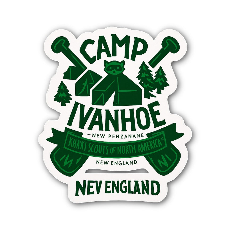CAMP IVANHOE Sticker, Waterproof Vinyl Decal Sticker Indoor Or Outdoor 2 (Pieces) 3" and 5"