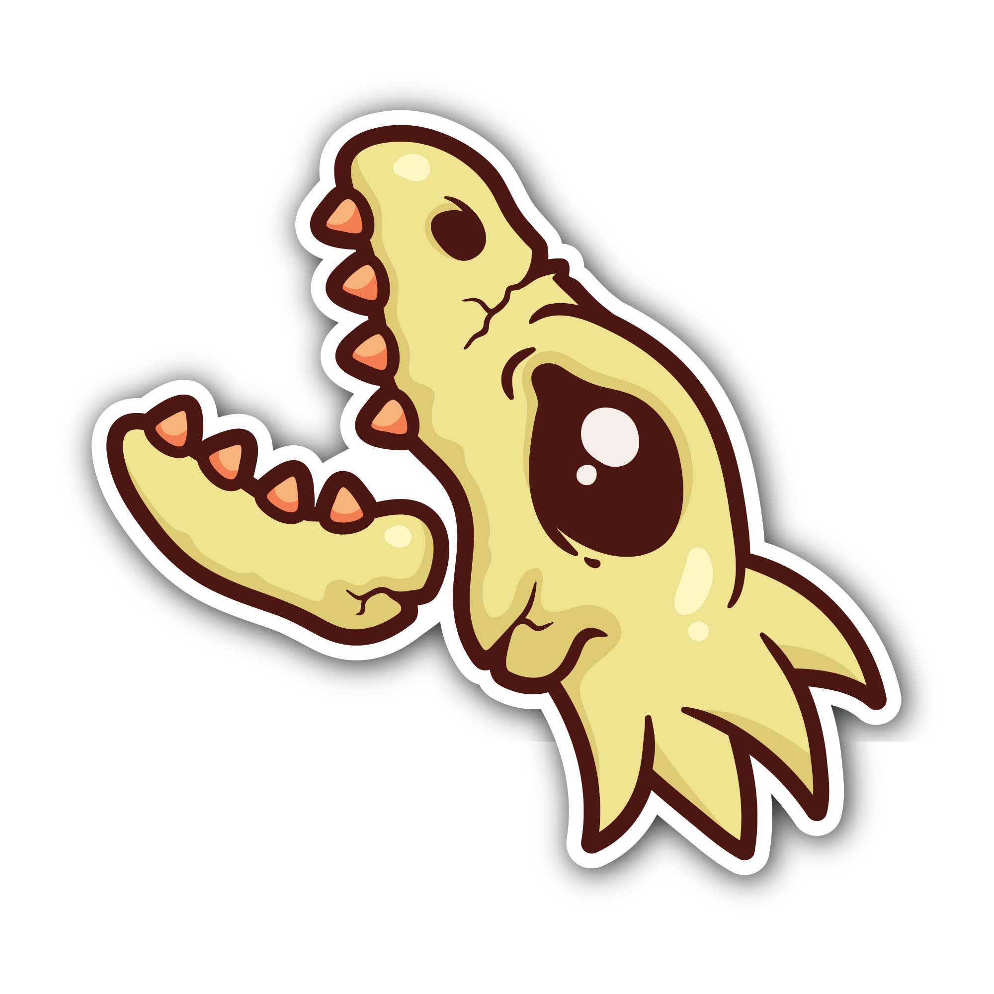 Dinosaur Skull Sticker, Waterproof Vinyl Decal Sticker Indoor Or Outdoor 2 (Pieces) 3" and 5"