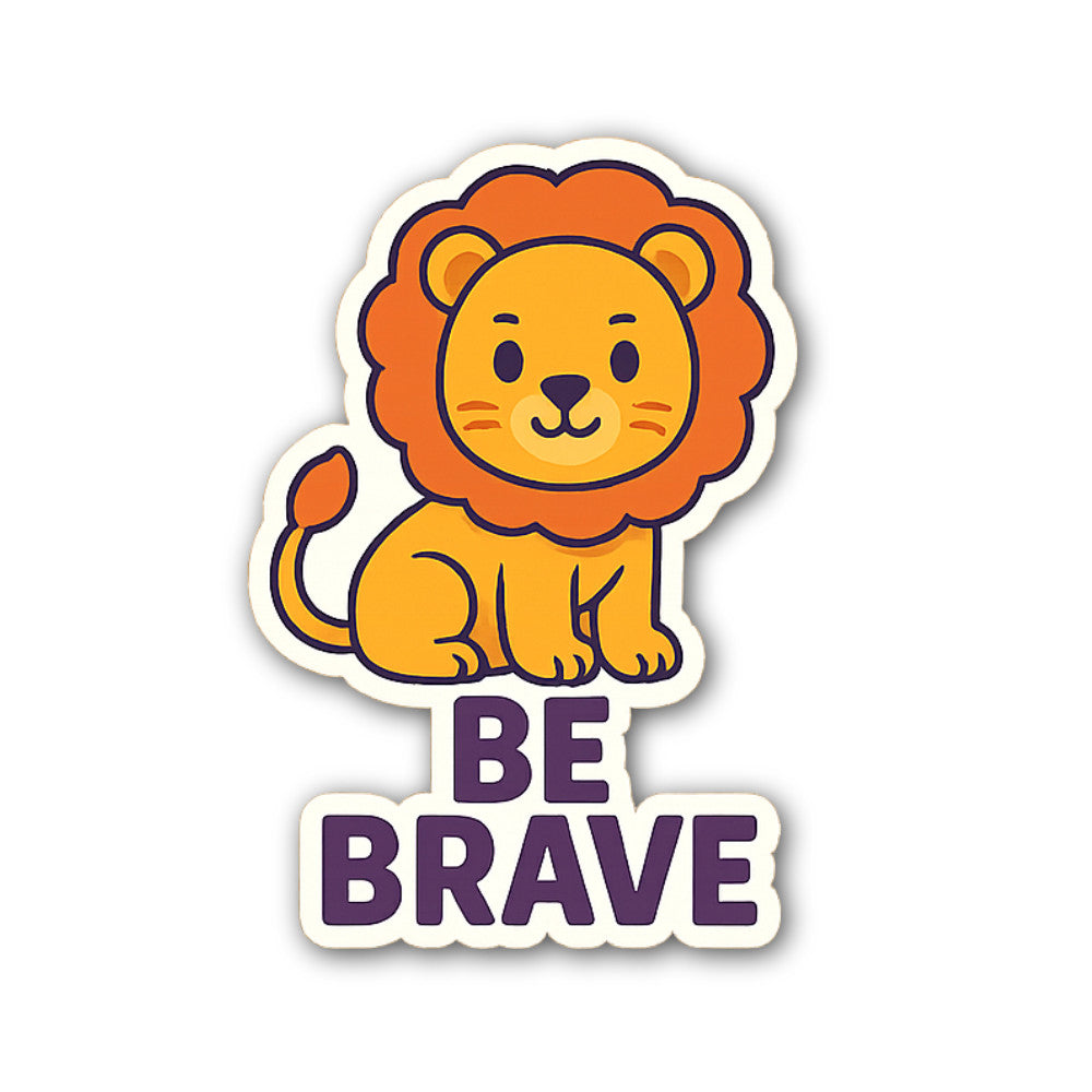 BRAVE Sticker, Waterproof Vinyl Decal Sticker Indoor Or Outdoor 2 (Pieces) 3" and 5"