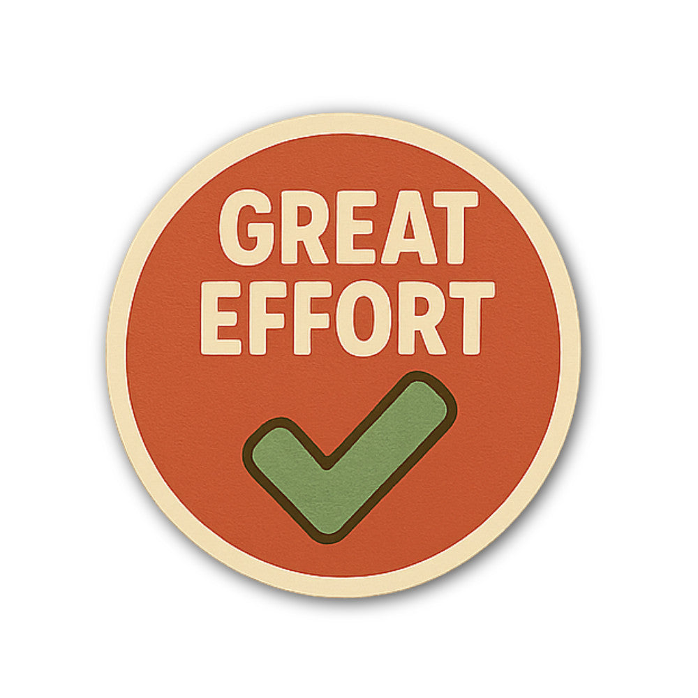 GREAT EFFORT Sticker, Waterproof Vinyl Decal Sticker Indoor Or Outdoor 2 (Pieces) 3" and 5"