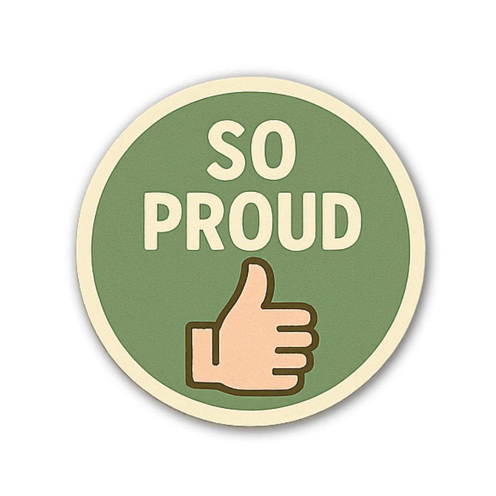 SO PROUD Sticker, Waterproof Vinyl Decal Sticker Indoor Or Outdoor 2 (Pieces) 3" and 5"