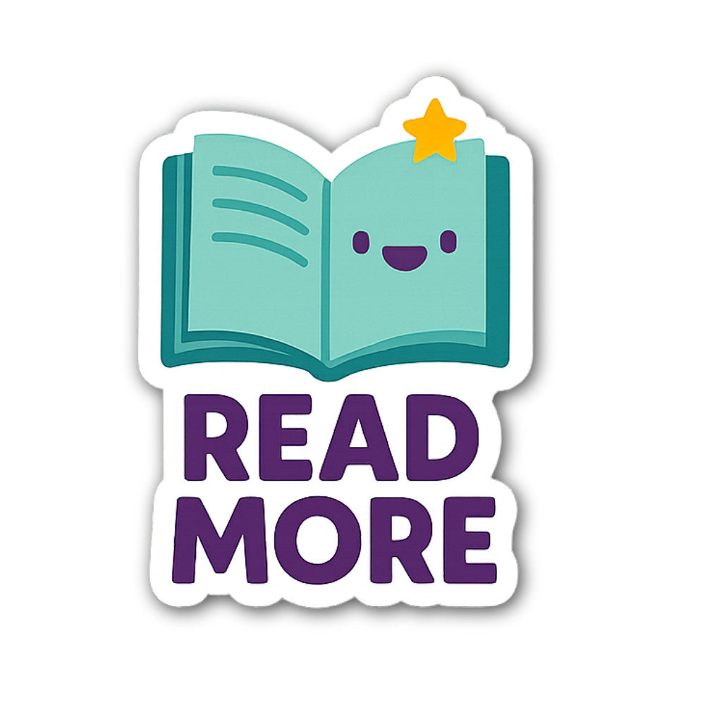 READ MORE Books Sticker, Waterproof Vinyl Decal Sticker Indoor Or Outdoor 2 (Pieces) 3" and 5"