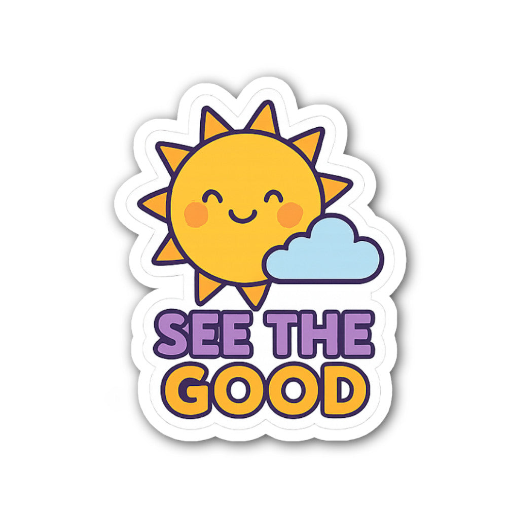 SEE THE G@OD Sticker, Waterproof Vinyl Decal Sticker Indoor Or Outdoor 2 (Pieces) 3" and 5"