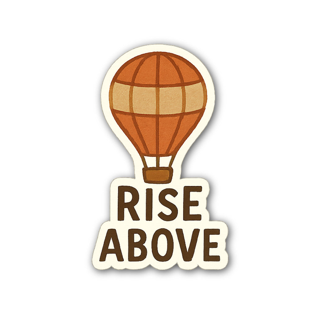 RISE AB@VE Sticker, Waterproof Vinyl Decal Sticker Indoor Or Outdoor 2 (Pieces) 3" and 5"