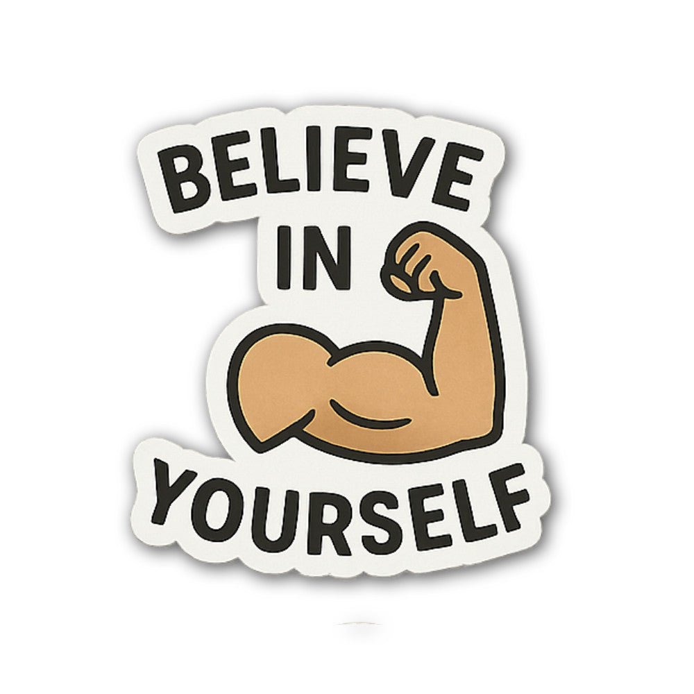 BELIEVE IN Sticker, Waterproof Vinyl Decal Sticker Indoor Or Outdoor 2 (Pieces) 3" and 5"