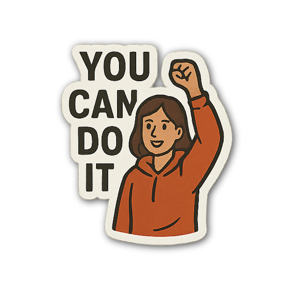 Young woman Sticker, Waterproof Vinyl Decal Sticker Indoor Or Outdoor 2 (Pieces) 3" and 5"