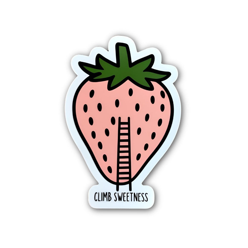 CLIMB SWEETNESS Sticker, Waterproof Vinyl Decal Sticker Indoor Or Outdoor 2 (Pieces) 3" and 5"