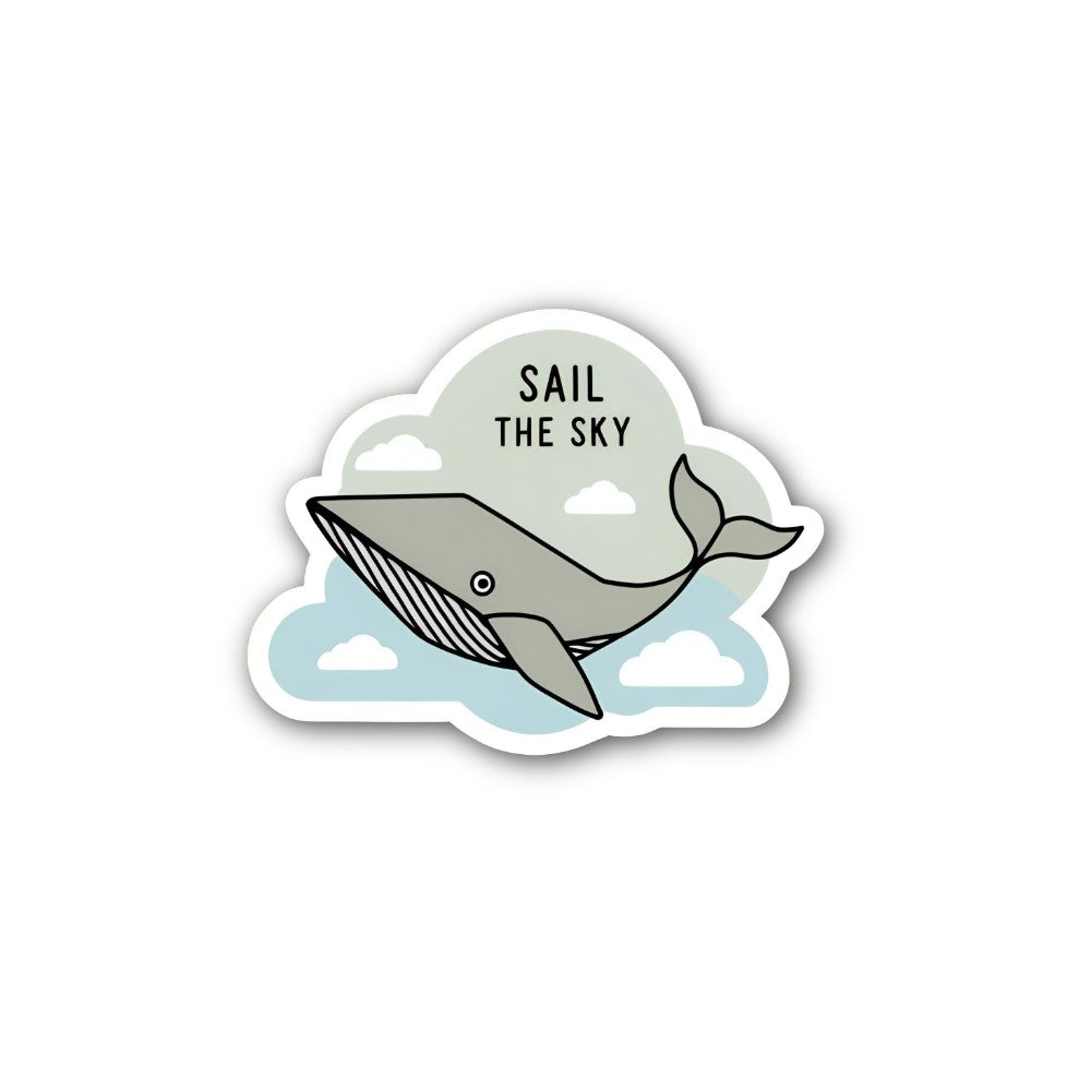 SAIL THE SKY Sticker, Waterproof Vinyl Decal Sticker Indoor Or Outdoor 2 (Pieces) 3" and 5"