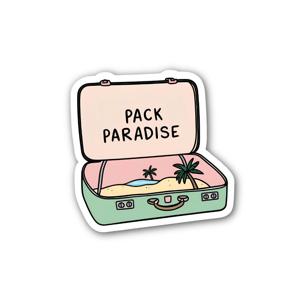 PACK PARADISE Sticker, Waterproof Vinyl Decal Sticker Indoor Or Outdoor 2 (Pieces) 3" and 5"