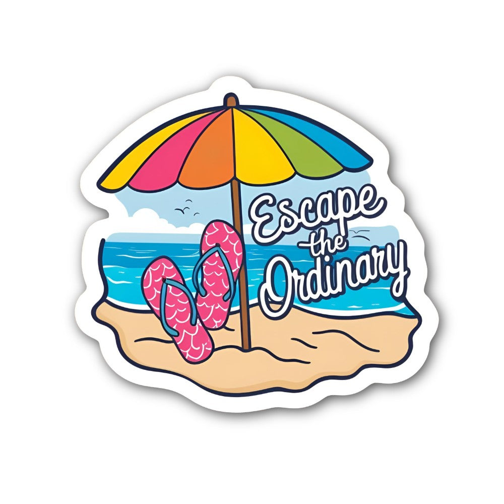 Escape Ordinary Sticker, Waterproof Vinyl Decal Sticker Indoor Or Outdoor 2 (Pieces) 3"and 5"
