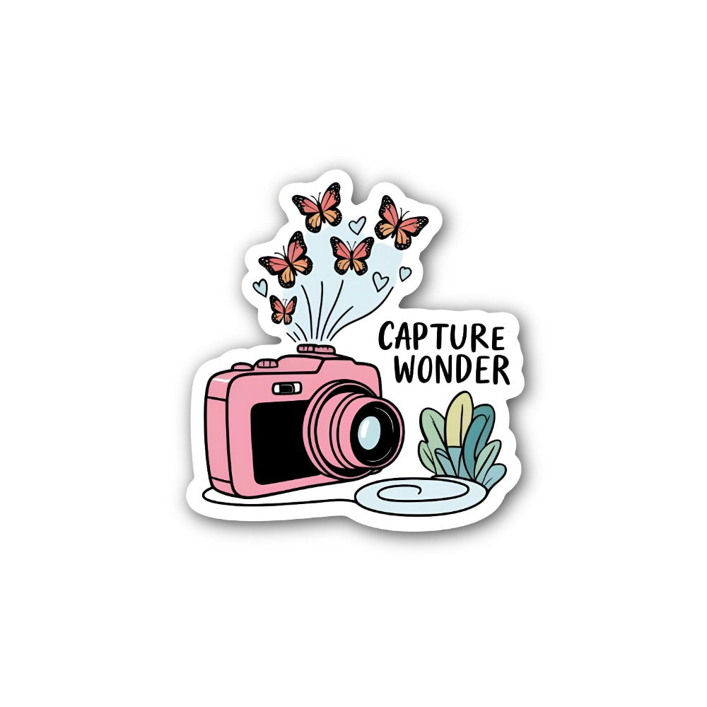 CAPTURE WONDER Sticker, Waterproof Vinyl Decal Sticker Indoor Or Outdoor 2 (Pieces) 3" and 5"