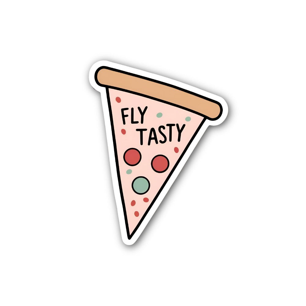 FLY TASTY Sticker, Waterproof Vinyl Decal Sticker Indoor Or Outdoor 2 (Pieces) 3" and 5"