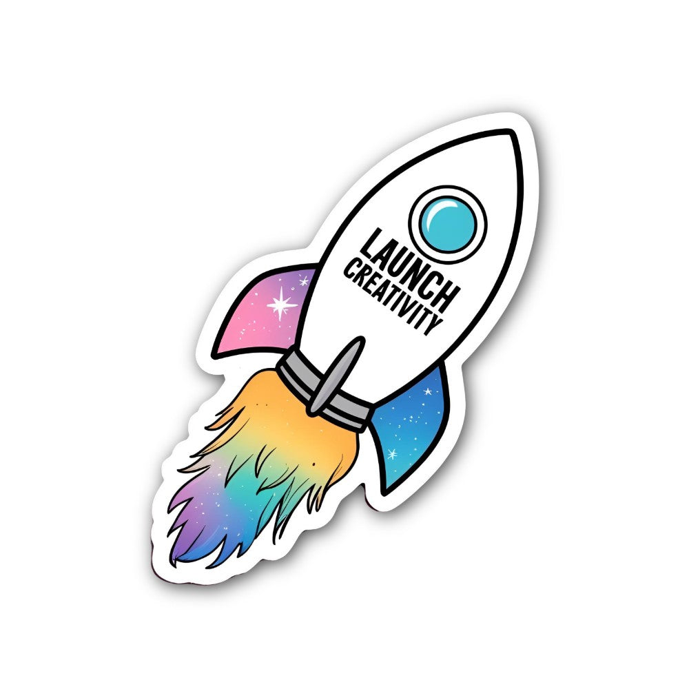 LAUNCH CREATIVITY Sticker, Waterproof Vinyl Decal Sticker Indoor Or Outdoor 2 (Pieces) 3" and 5"