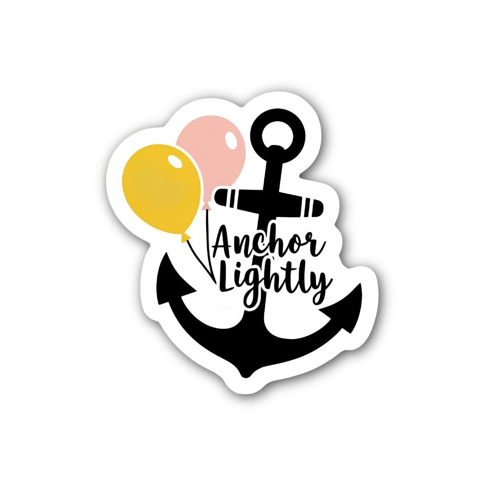 Anchor Lightly Sticker, Waterproof Vinyl Decal Sticker Indoor Or Outdoor 2 (Pieces) 3" and 5"