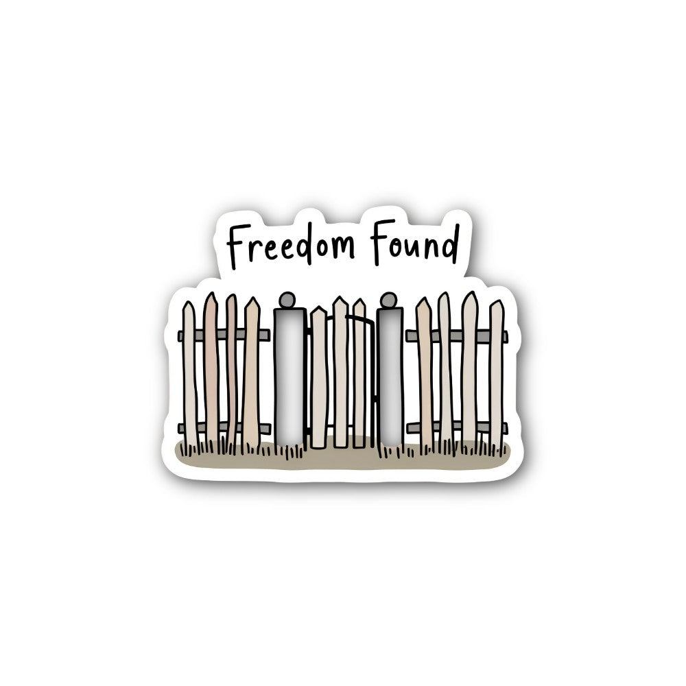 Freedom Found Sticker, Waterproof Vinyl Decal Sticker Indoor Or Outdoor 2 (Pieces) 3" and 5"