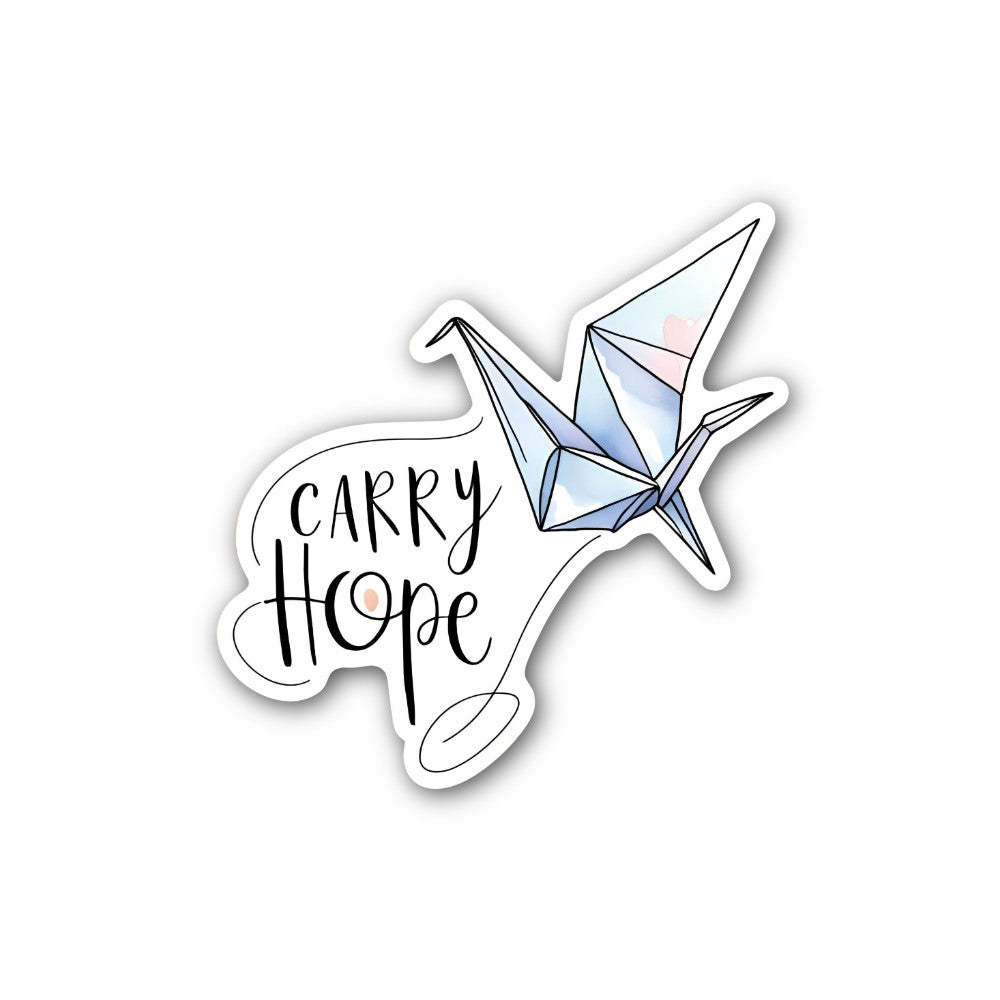 CARRY H0pe Sticker, Waterproof Vinyl Decal Sticker Indoor Or Outdoor 2 (Pieces) 3" and 5"