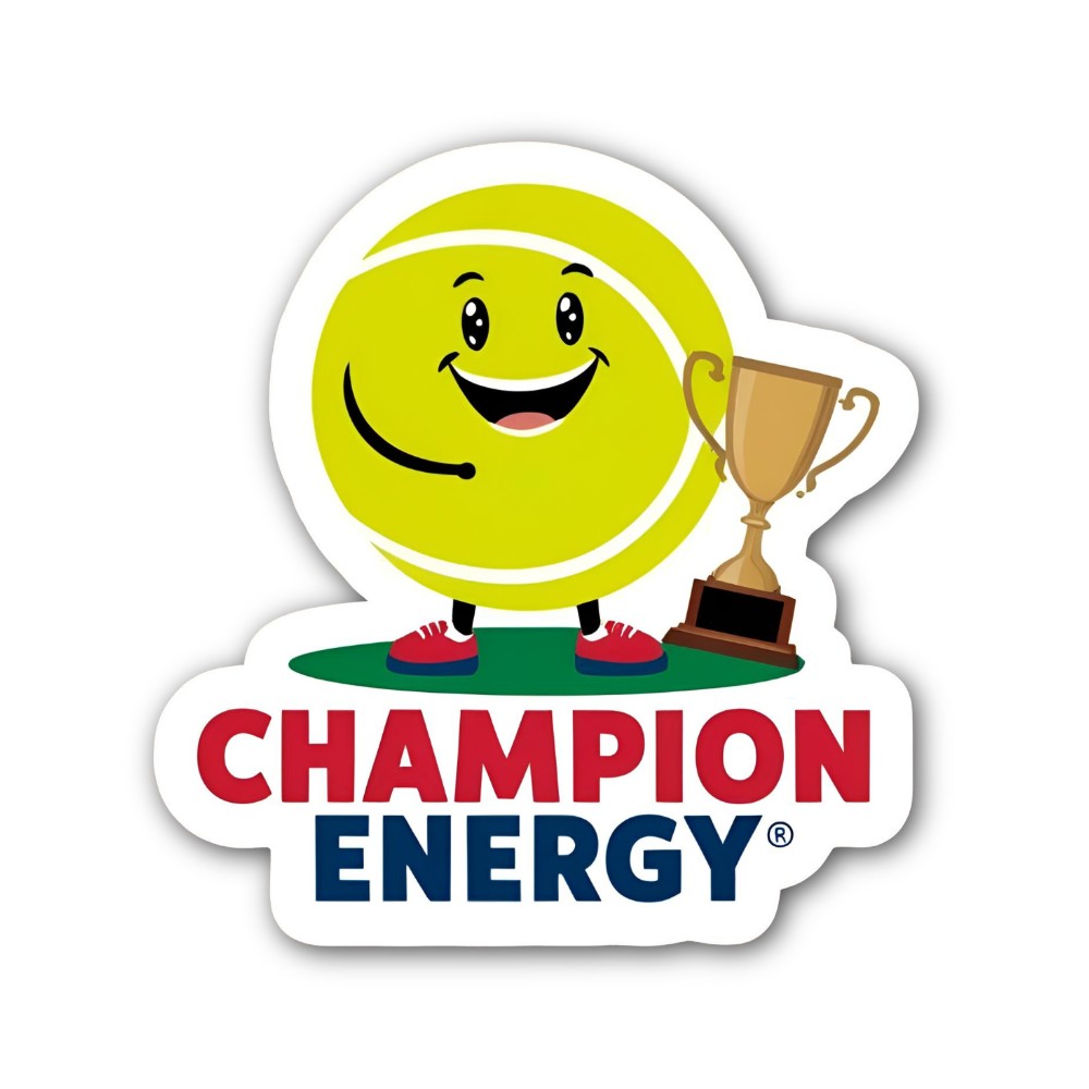 CHAMPI0N ENERGY Sticker, Waterproof Vinyl Decal Sticker Indoor Or Outdoor 2 (Pieces) 3" and 5"