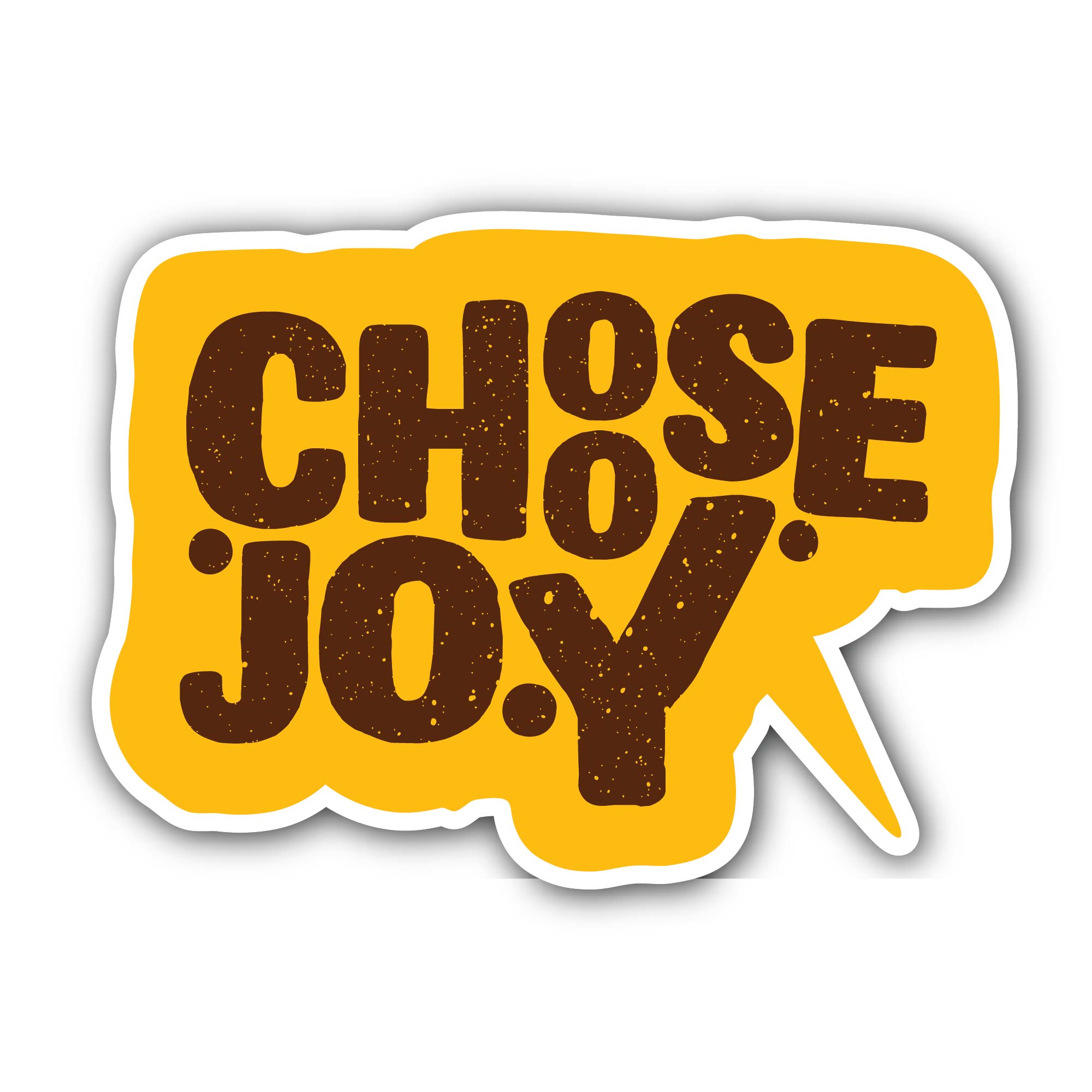 Brown Color Choose Joy Text Sticker, Waterproof Vinyl Decal Sticker Indoor Or Outdoor 2 (Pieces) 3" and 5"