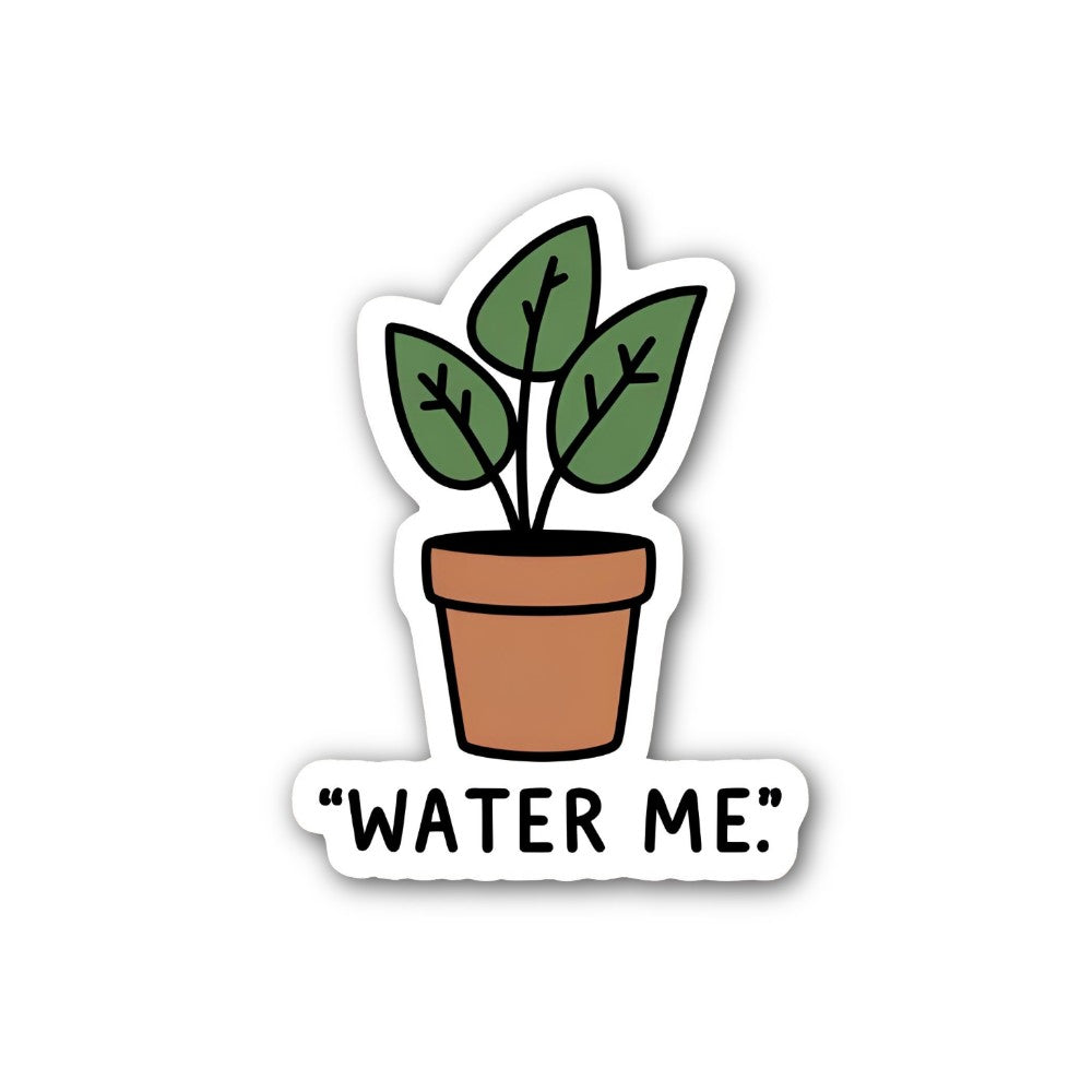 PLANT POT Sticker, Waterproof Vinyl Decal Sticker Indoor Or Outdoor 2 (Pieces) 3" and 5"