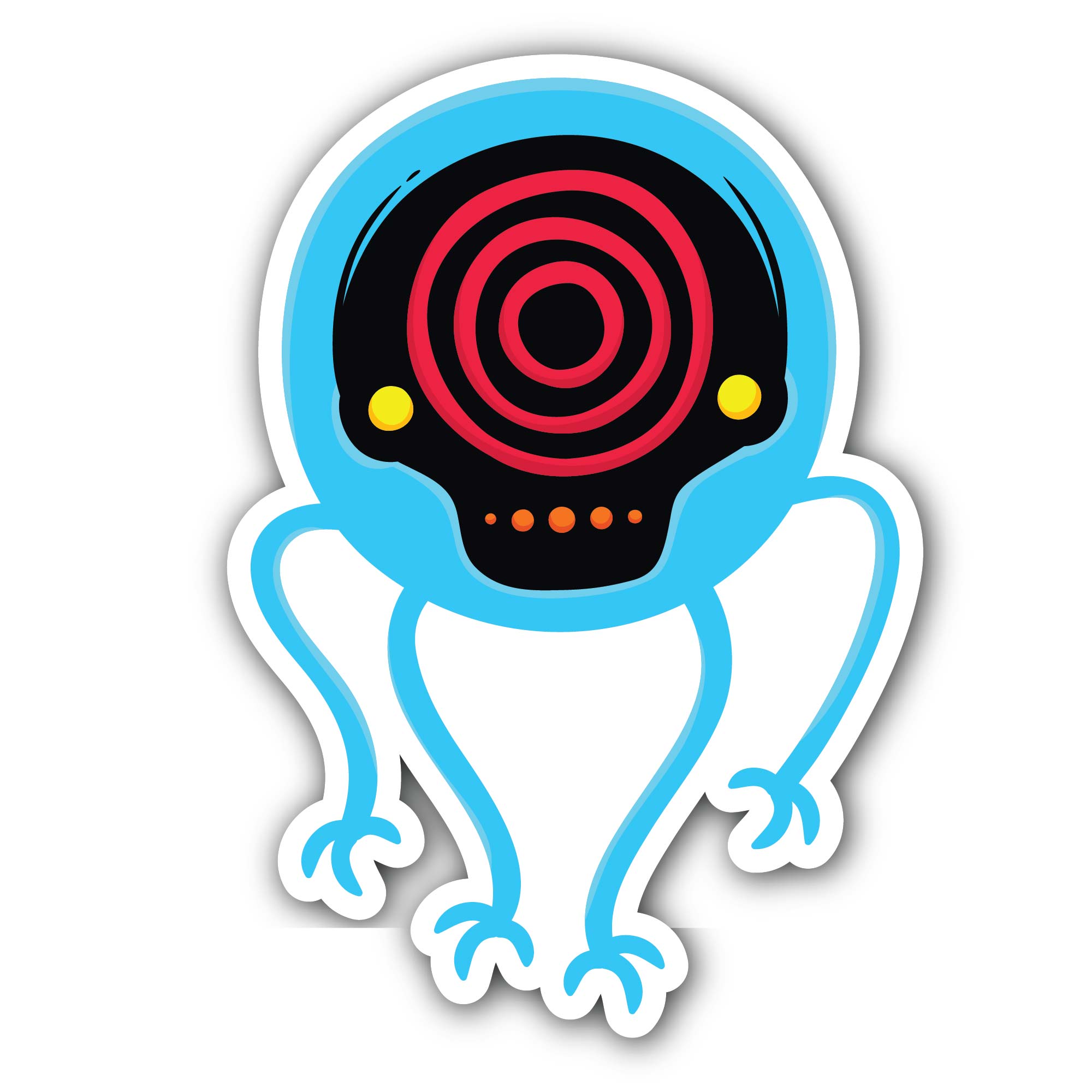 Monster Sticker, Waterproof Vinyl Decal Sticker Indoor Or Outdoor 2 (Pieces) 3" and 5"