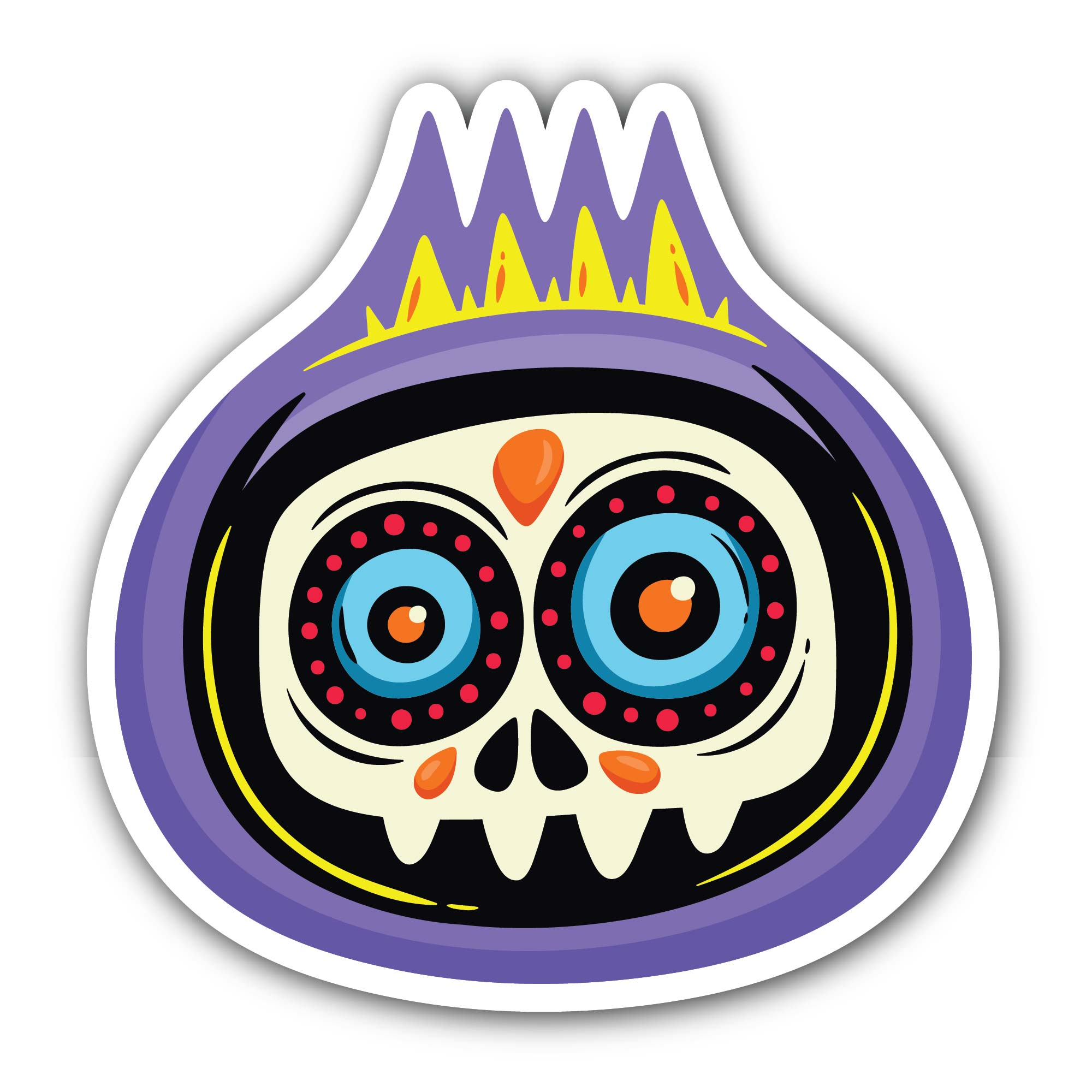 Skull Sticker, Waterproof Vinyl Decal Sticker Indoor Or Outdoor 2 (Pieces) 3" and 5"