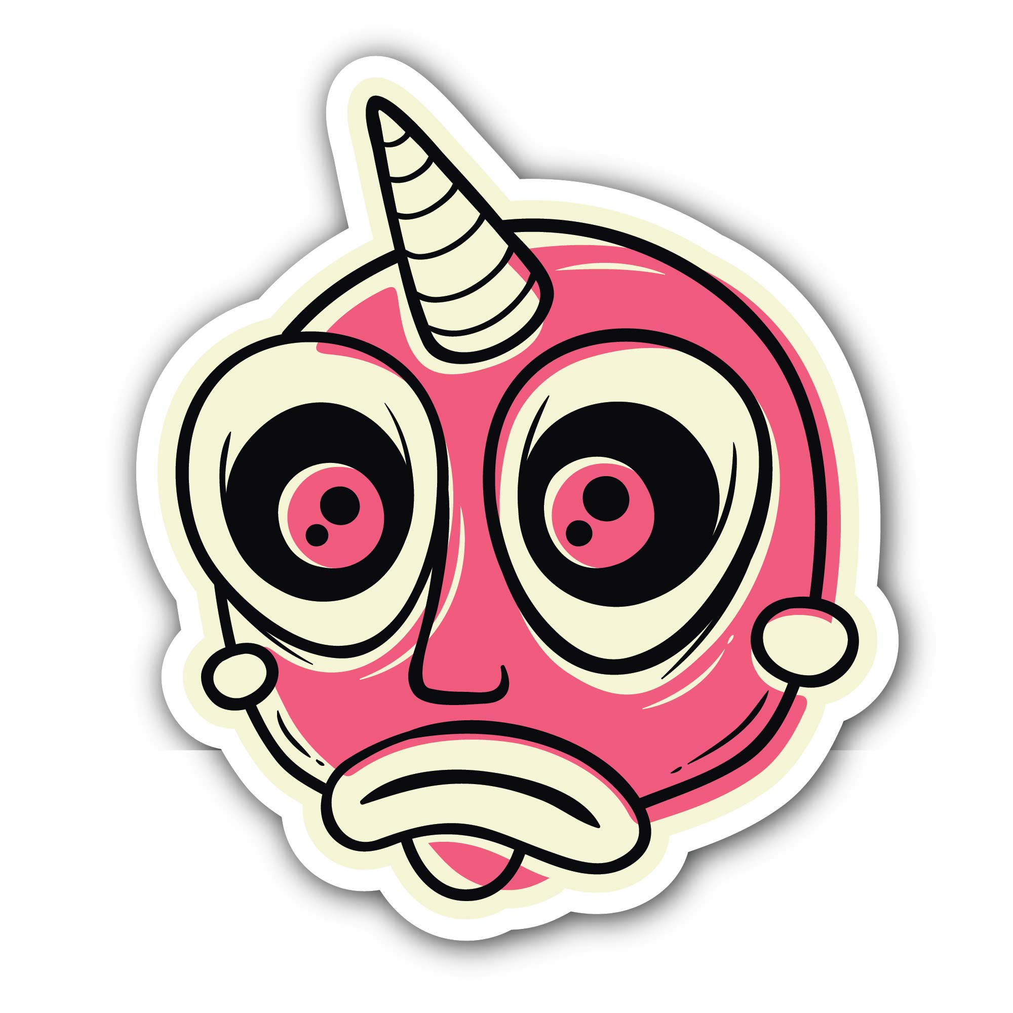 Cartoon Monster Sticker, Waterproof Vinyl Decal Sticker Indoor Or Outdoor 2 (Pieces) 3" and 5"