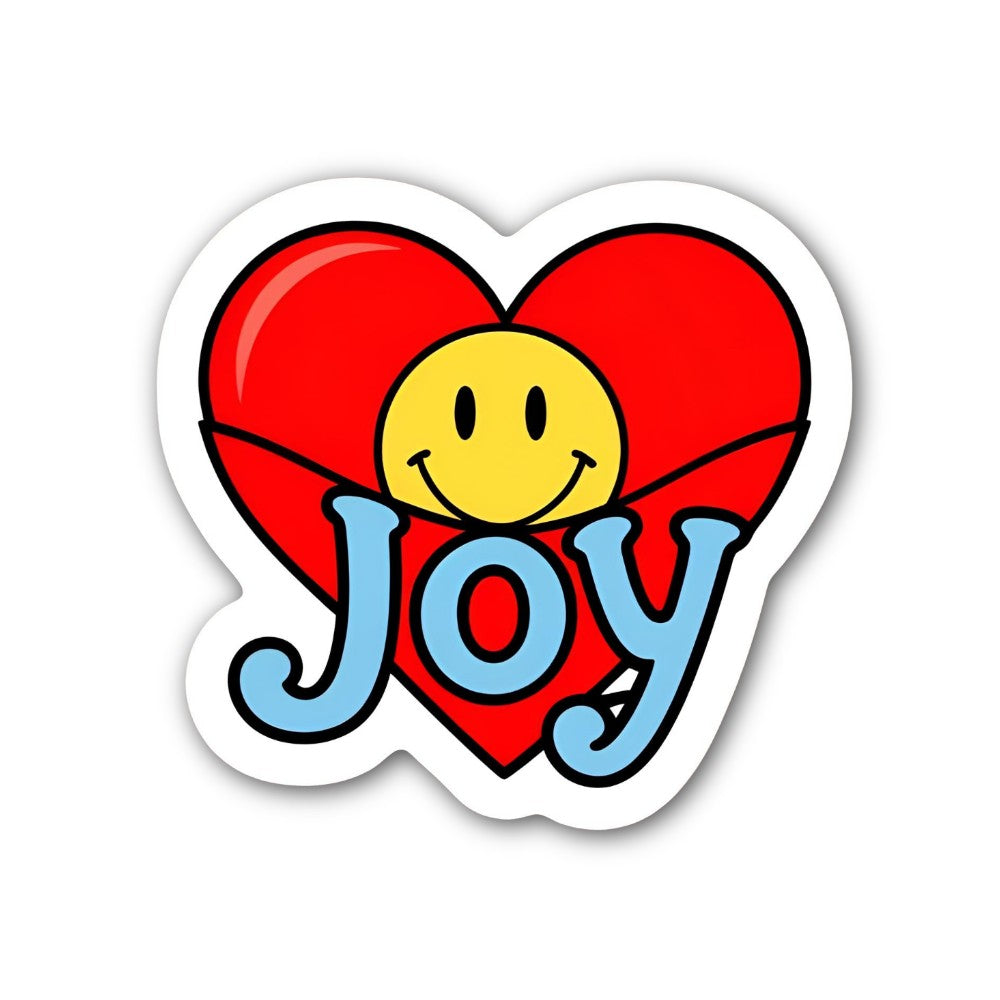 JOY Sticker, Waterproof Vinyl Decal Sticker Indoor Or Outdoor 2 (Pieces) 3" and 5"