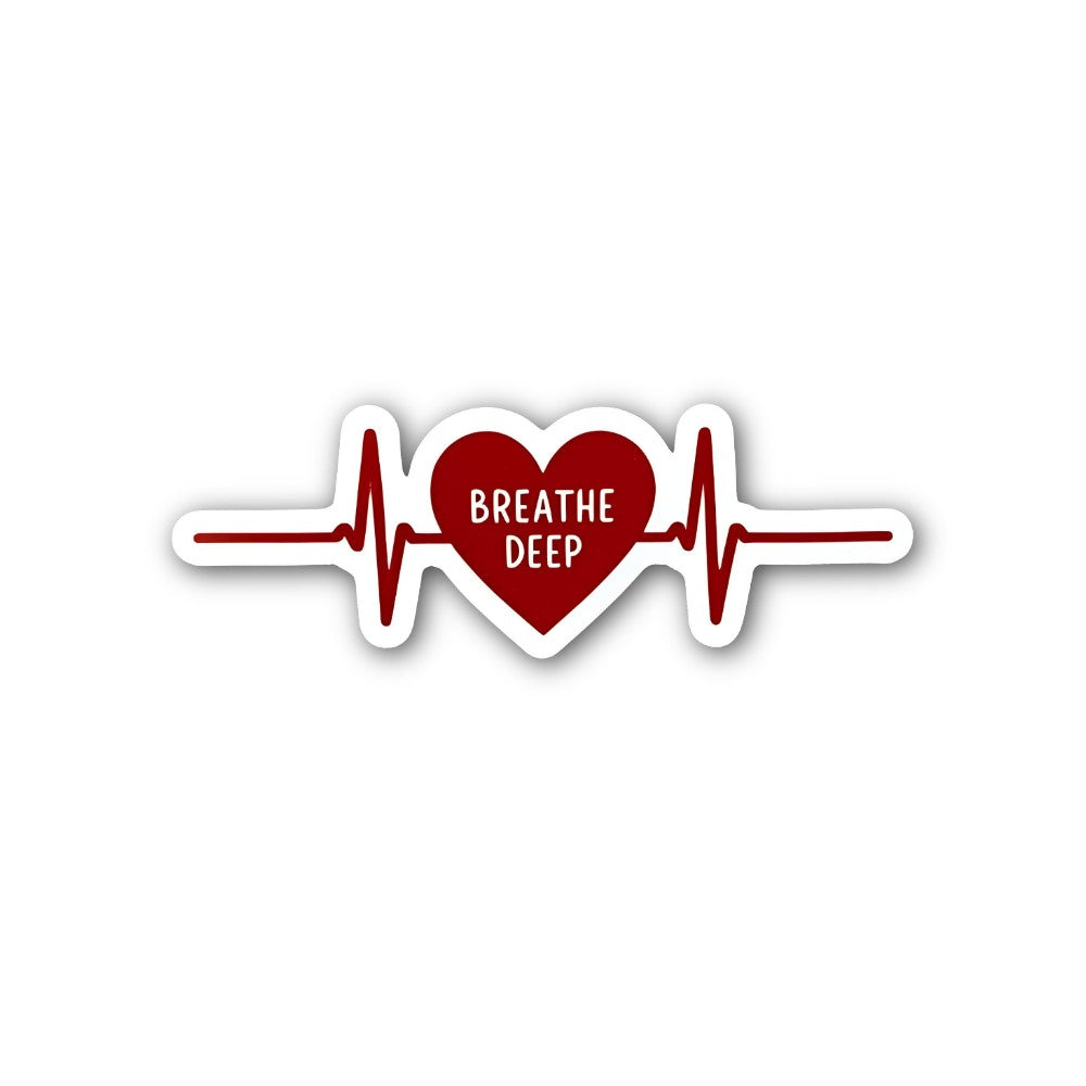 BREATHE DEEP Sticker, Waterproof Vinyl Decal Sticker Indoor Or Outdoor 2 (Pieces) 3" and 5"