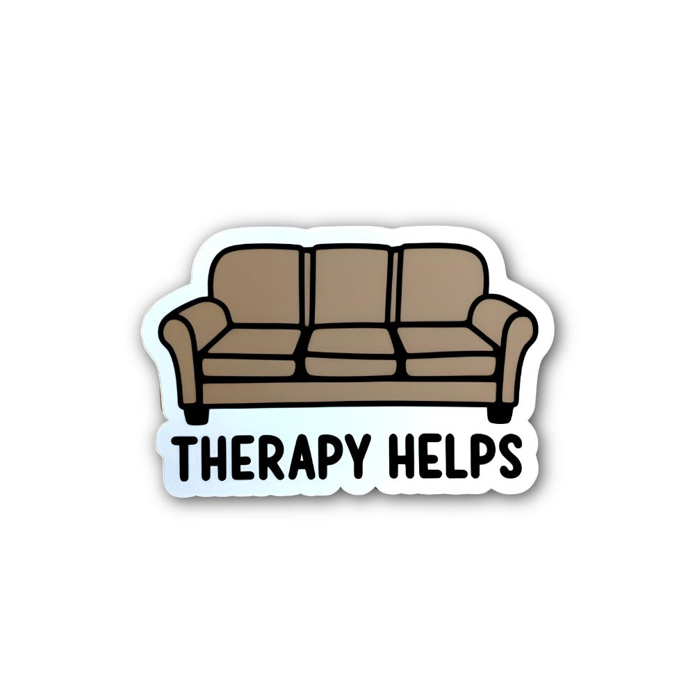THERAPY HELPS Sticker, Waterproof Vinyl Decal Sticker Indoor Or Outdoor 2 (Pieces) 3" and 5"