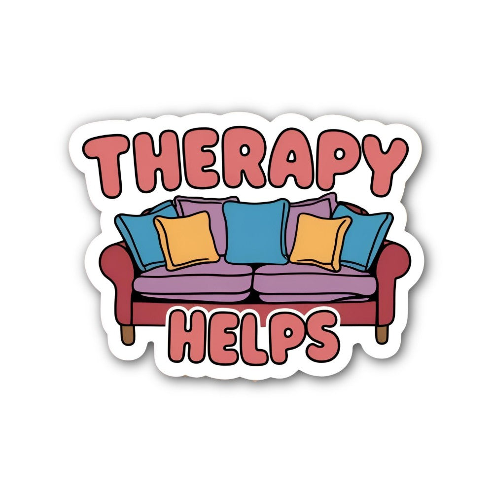 THERAPY HELPS & SOPA Sticker, Waterproof Vinyl Decal Sticker Indoor Or Outdoor 2 (Pieces) 3" and 5"