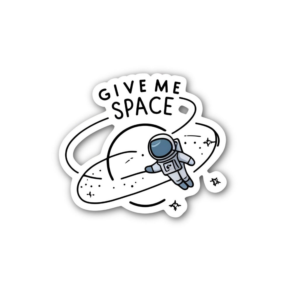 GI@VE ME SPACE Sticker, Waterproof Vinyl Decal Sticker Indoor Or Outdoor 2 (Pieces) 3" and 5"