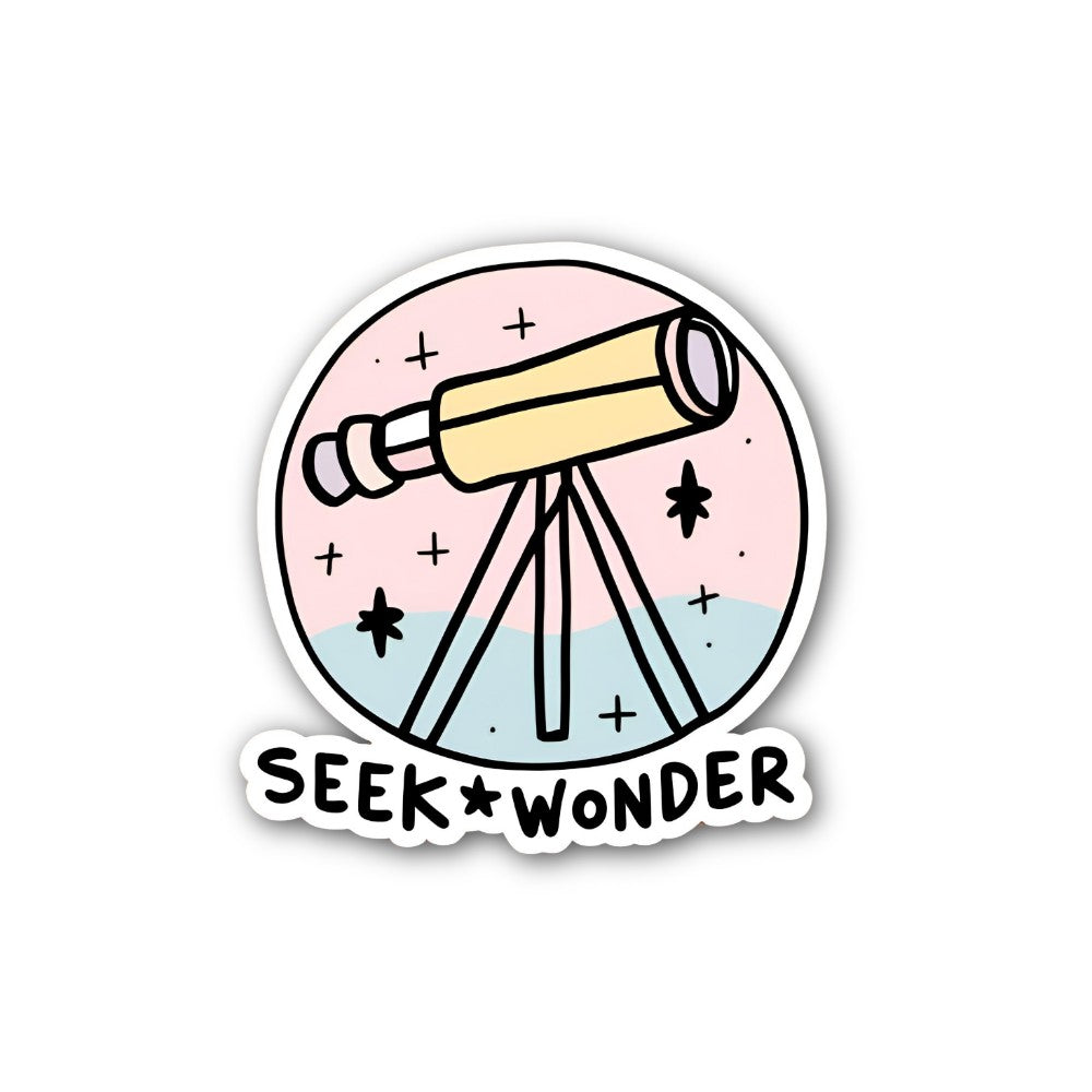 SEEK WONDER Sticker, Waterproof Vinyl Decal Sticker Indoor Or Outdoor 2 (Pieces) 3" and 5"
