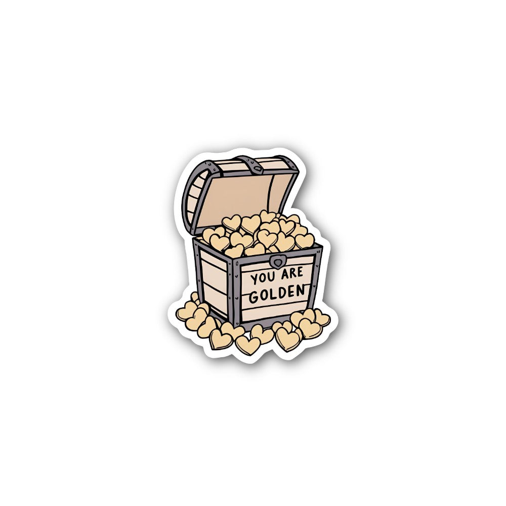 YOU ARE GOLDEN Sticker, Waterproof Vinyl Decal Sticker Indoor Or Outdoor 2 (Pieces) 3" and 5"