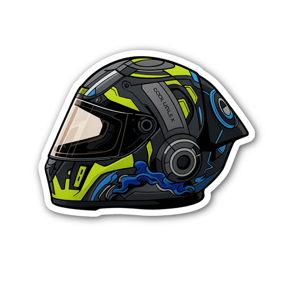 Vega Full Face Helmet Sticker, Waterproof Vinyl Decal Sticker Indoor Or Outdoor 2 (Pieces) 3" and 5"
