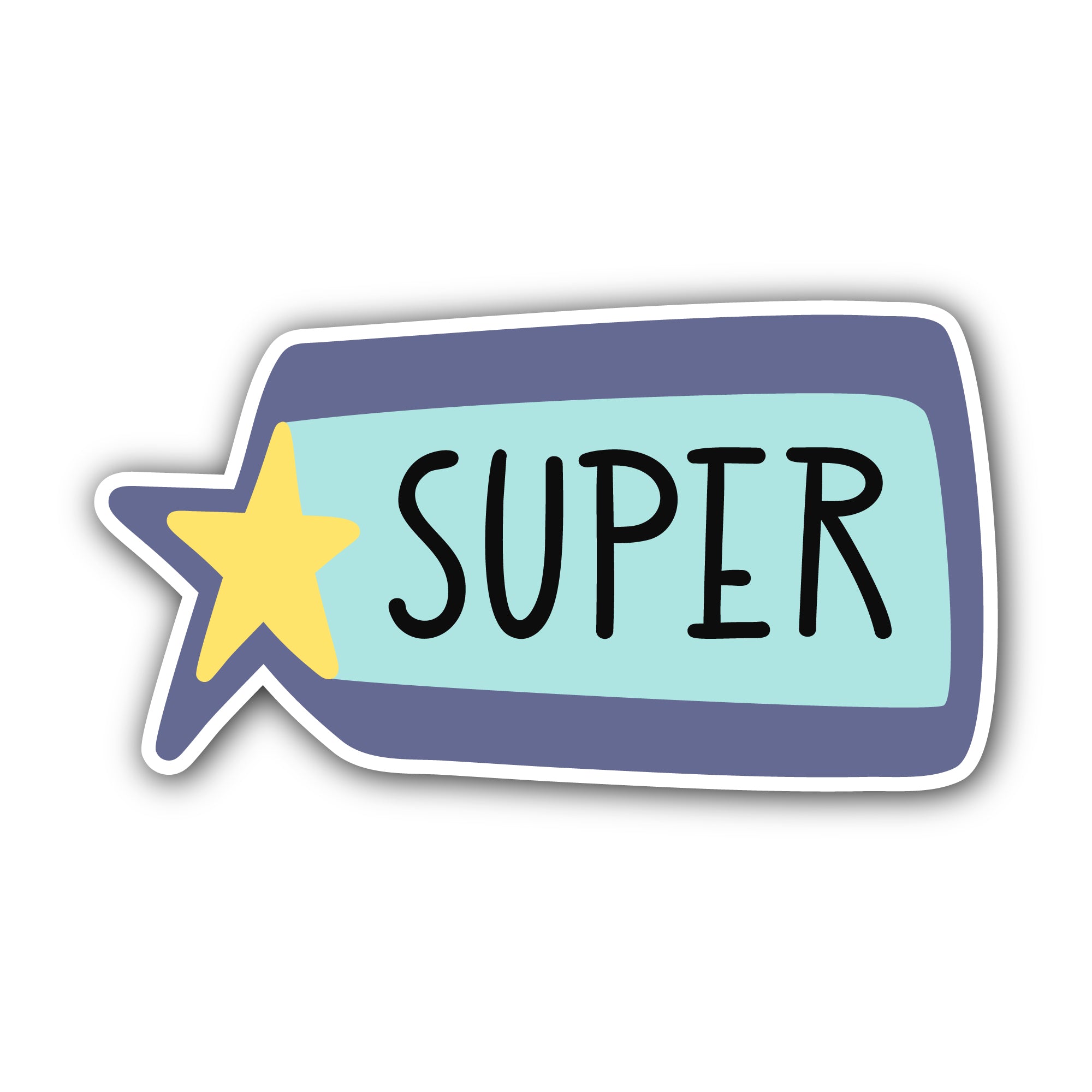 Super Sticker, Waterproof Vinyl Decal Sticker Indoor Or Outdoor 2 (Pieces) 3" and 5"