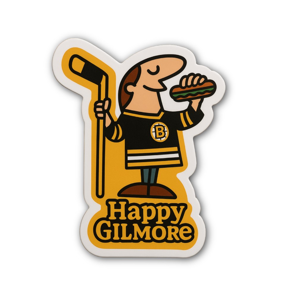 Happy GILM0RE Sticker, Waterproof Vinyl Decal Sticker Indoor Or Outdoor 2 (Pieces) 3" and 5"