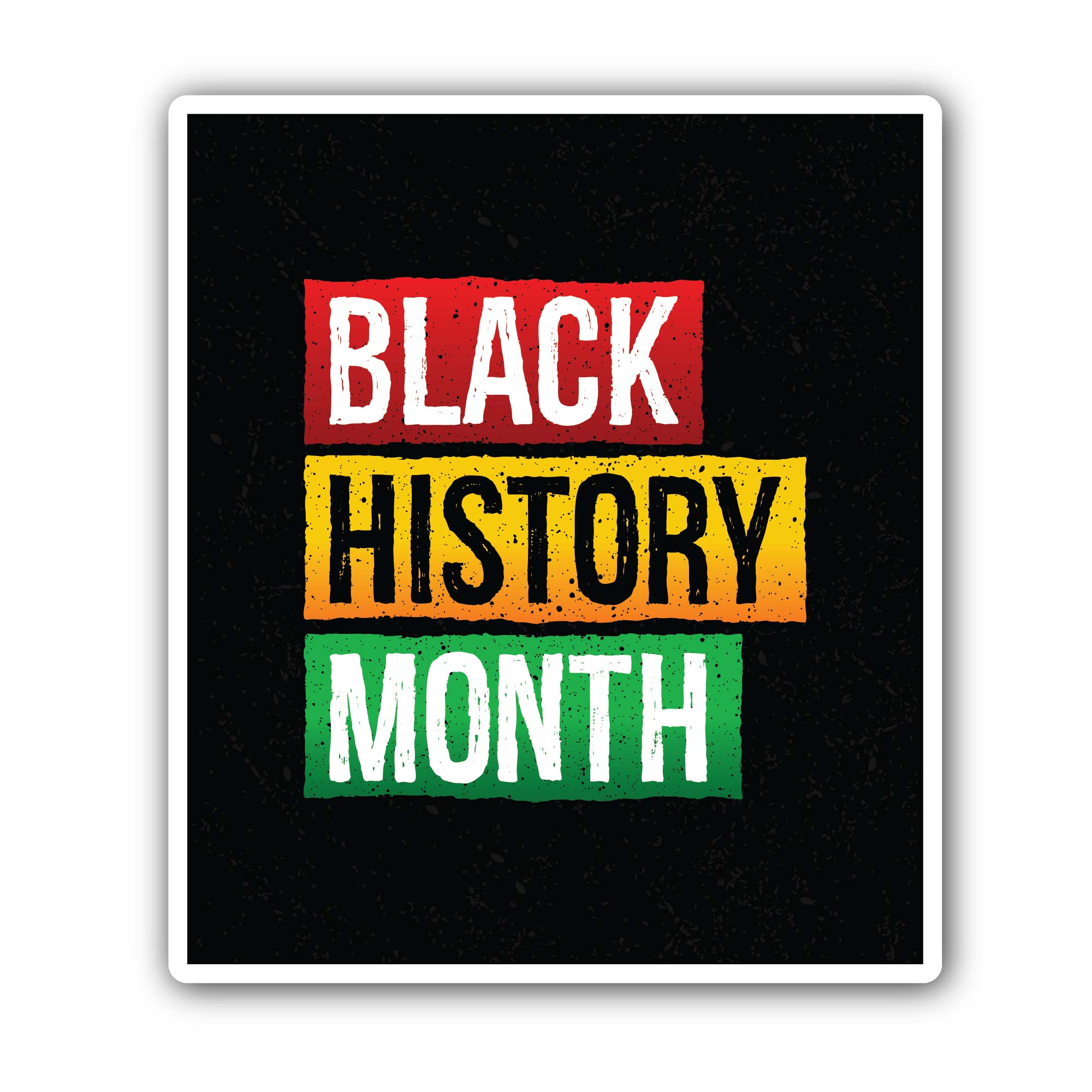 Three Colors of Black History Sticker, Waterproof Vinyl Decal Sticker Indoor Or Outdoor 2 (Pieces) 3" and 5"