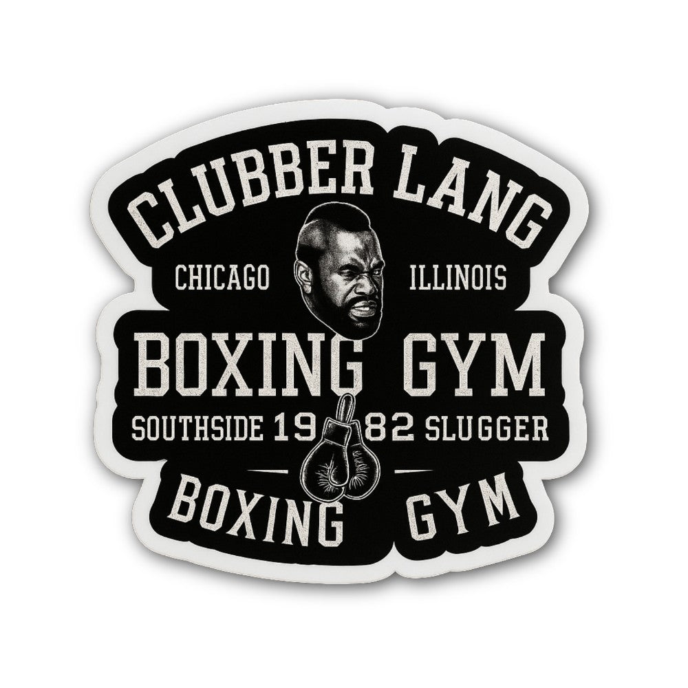CLUBBER LANG BOXING GYM Sticker, Waterproof Vinyl Decal Sticker Indoor Or Outdoor 2 (Pieces) 3" and 5"