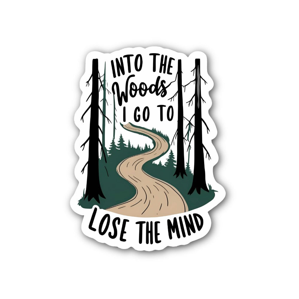 Forest Path Sticker, Waterproof Vinyl Decal Sticker Indoor Or Outdoor 2 (Pieces) 3" and 5"