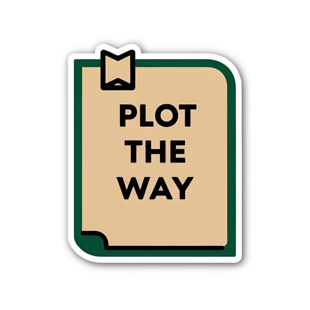 PLOT THE WAY Sticker, Waterproof Vinyl Decal Sticker Indoor Or Outdoor 2 (Pieces) 3" and 5"