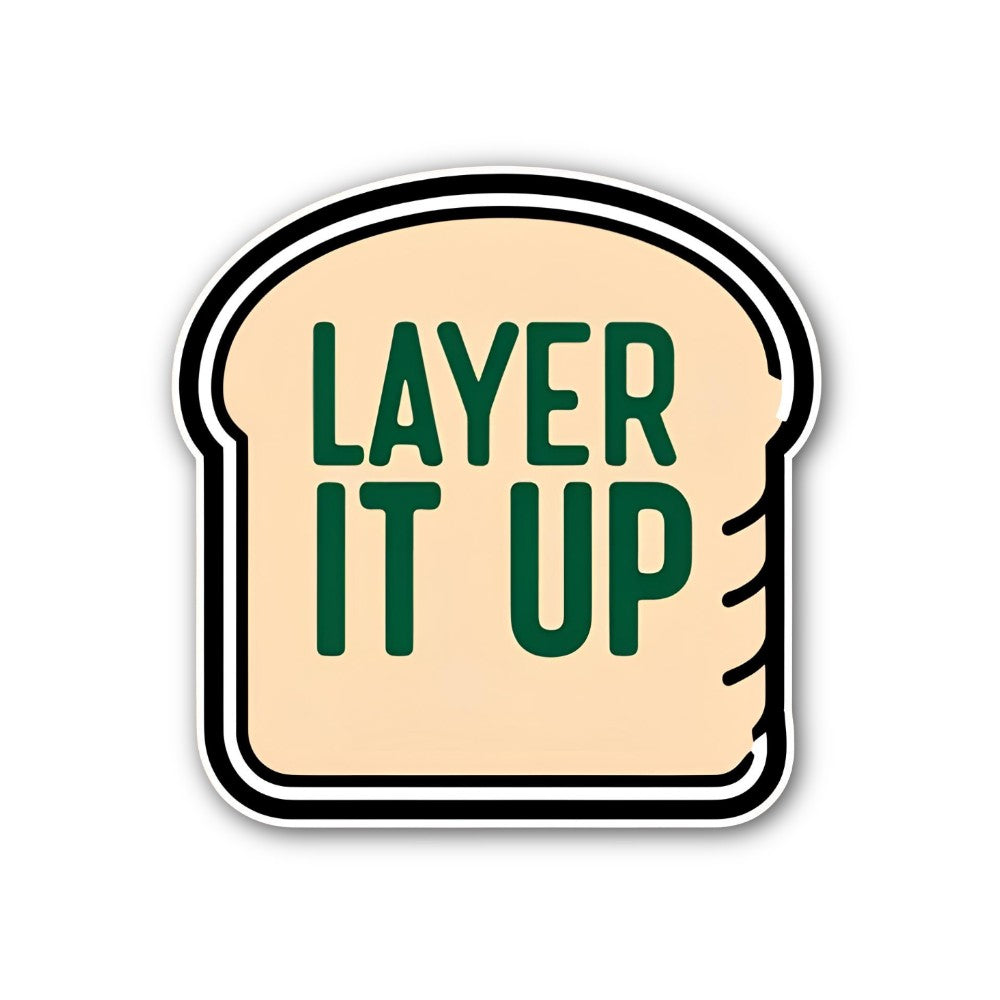LAYER IT UP Sticker, Waterproof Vinyl Decal Sticker Indoor Or Outdoor 2 (Pieces) 3" and 5"