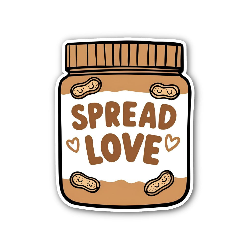 Spread Love Sticker, Waterproof Vinyl Decal Sticker Indoor Or Outdoor 2 (Pieces) 3" and 5"