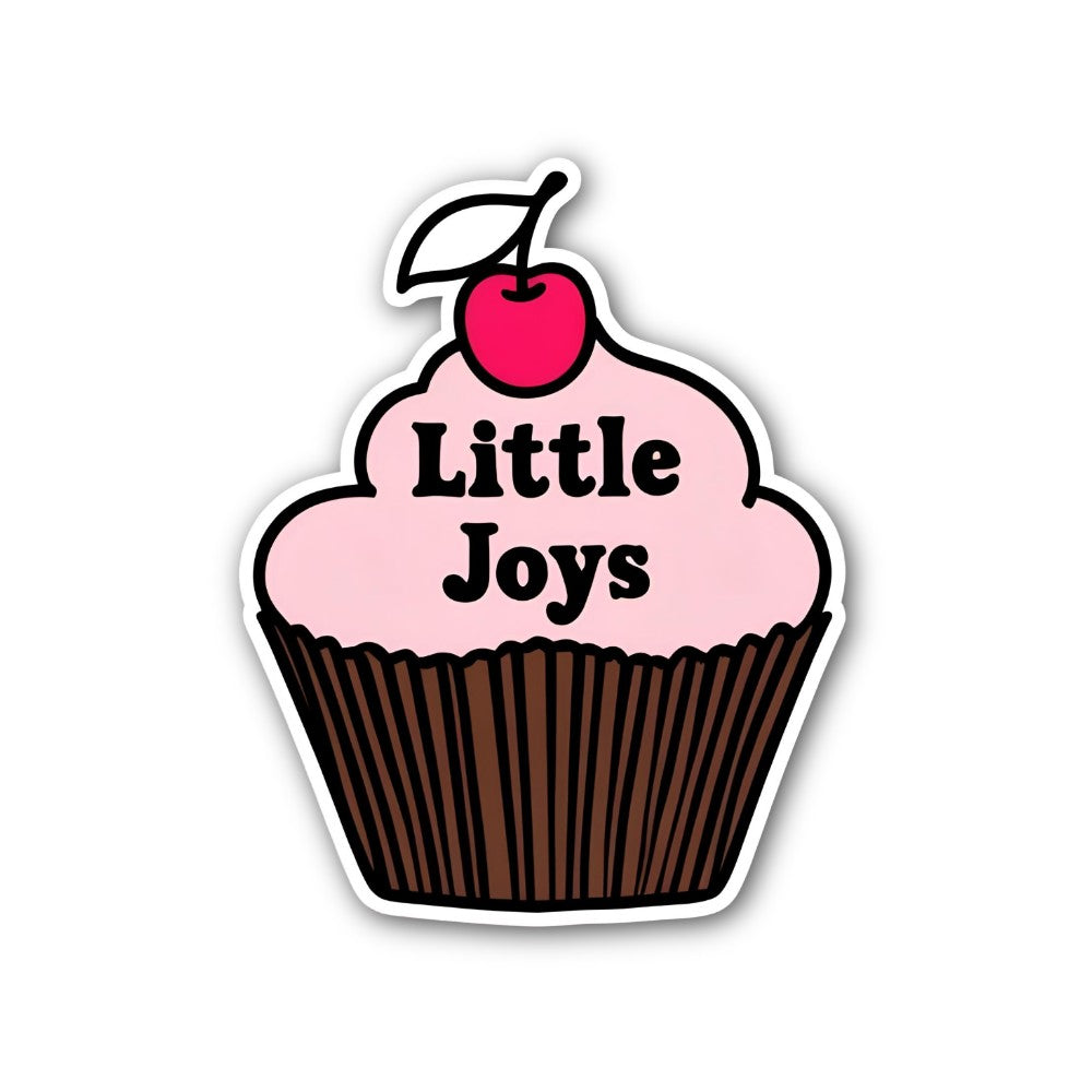 little joys cake Sticker, Waterproof Vinyl Decal Sticker Indoor Or Outdoor 2 (Pieces) 3" and 5"