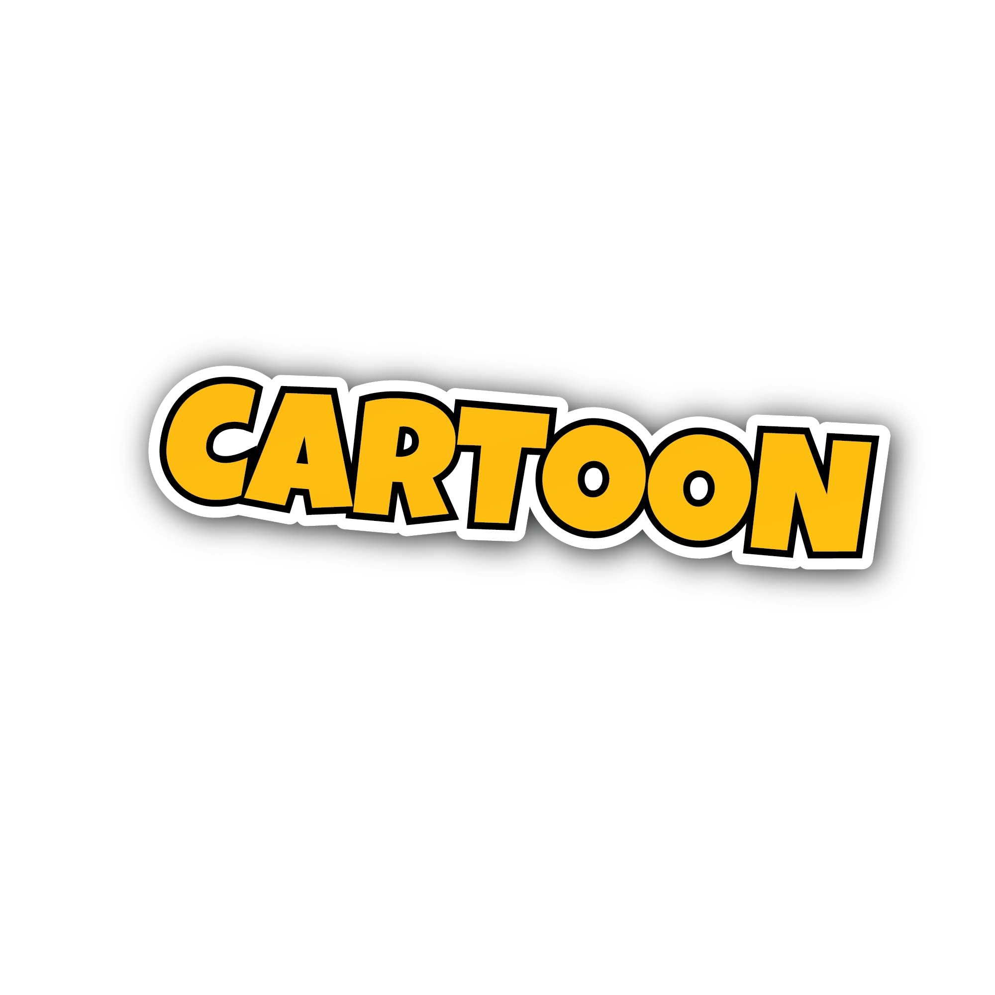 Cartoon Text Sticker, Waterproof Vinyl Decal Sticker Indoor Or Outdoor 2 (Pieces) 3" and 5"