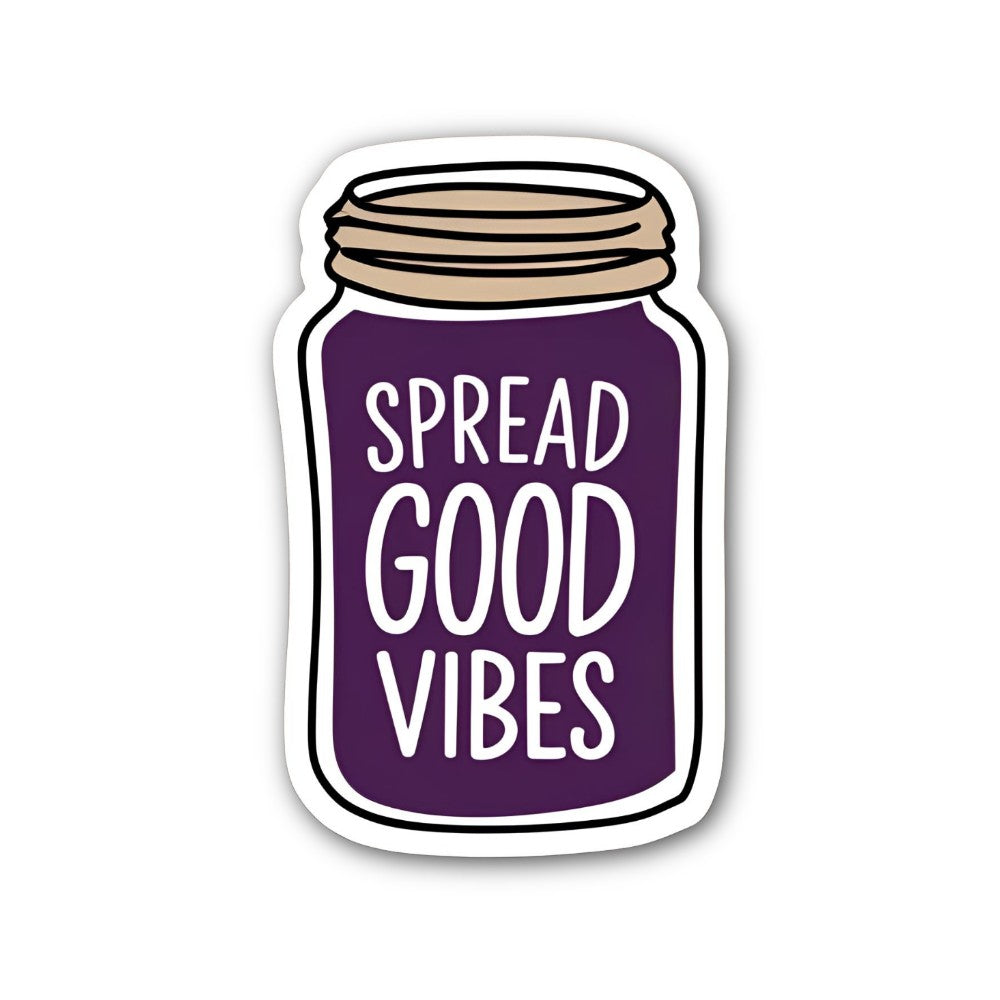 GOOD VIBES Sticker, Waterproof Vinyl Decal Sticker Indoor Or Outdoor 2 (Pieces) 3" and 5"