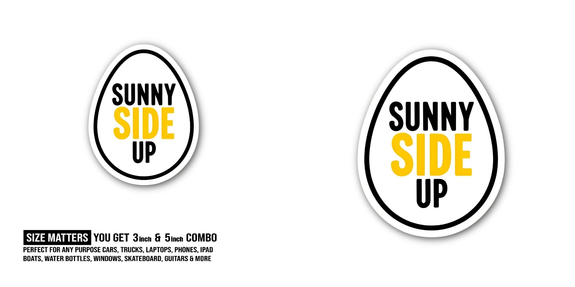 LUNCH GOALS Sticker, Waterproof Vinyl Decal Sticker Indoor Or Outdoor 2 (Pieces) 3" and 5"