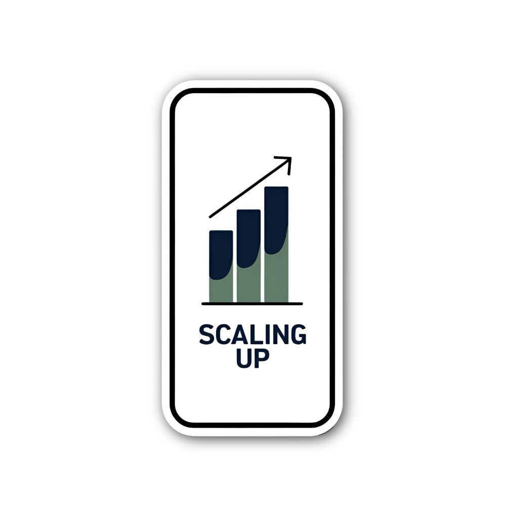 SCALING UP Sticker, Waterproof Vinyl Decal Sticker Indoor Or Outdoor 2 (Pieces) 3" and 5"