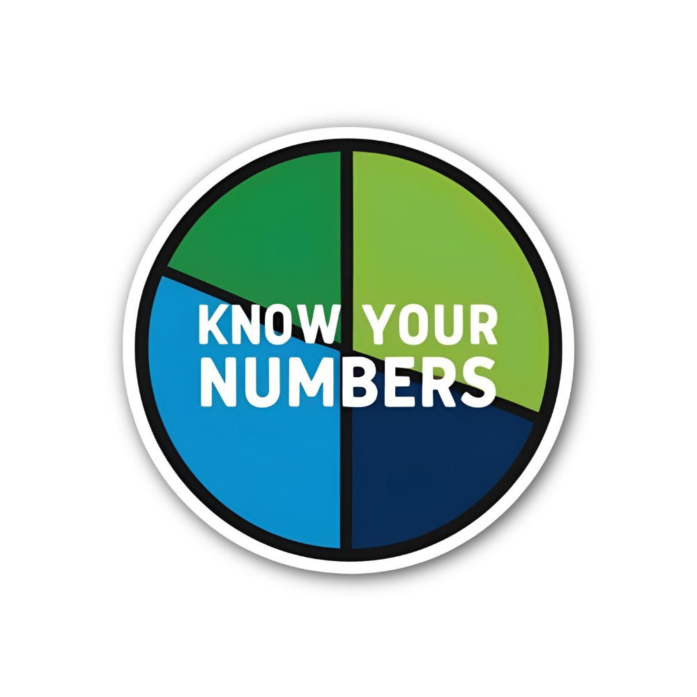 KNOW YOUR NUMBERS Sticker, Waterproof Vinyl Decal Sticker Indoor Or Outdoor 2 (Pieces) 3" and 5"